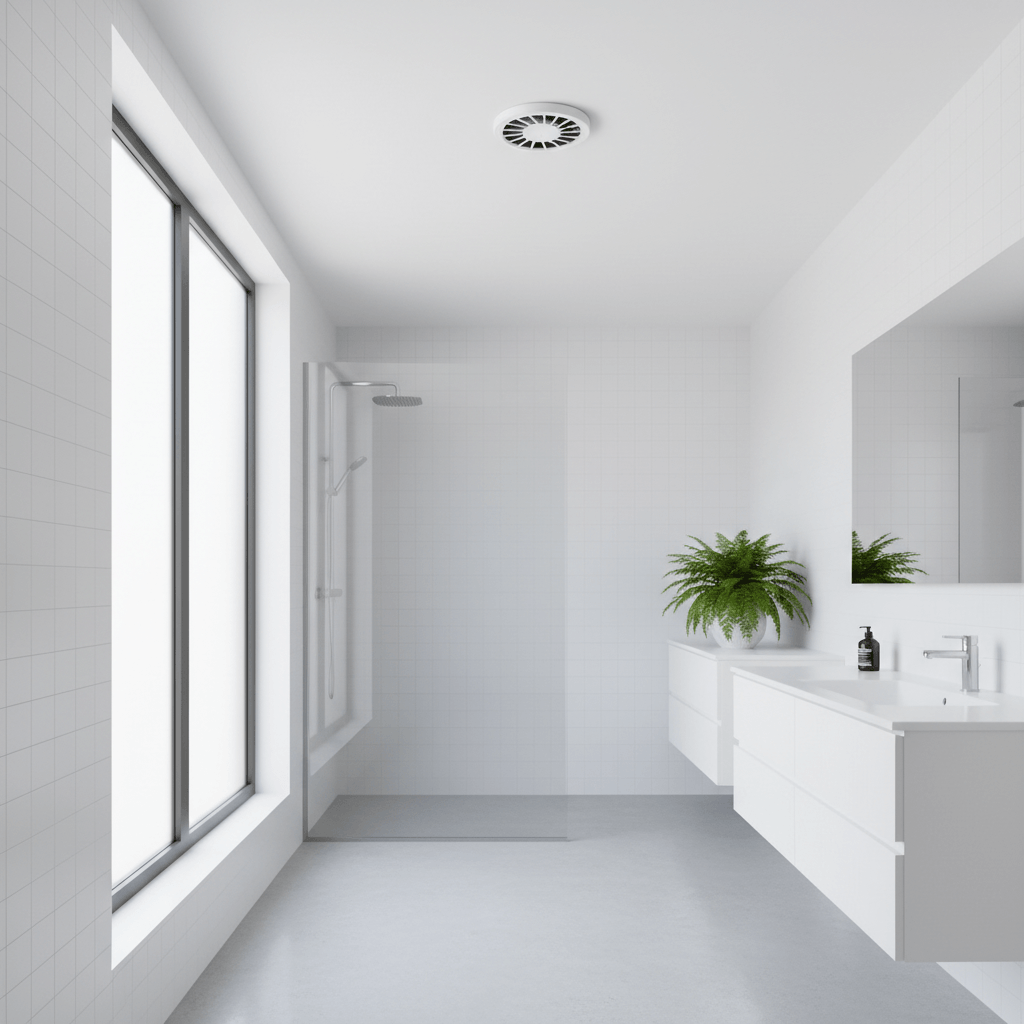 Modern bathroom extractor fan providing proper ventilation